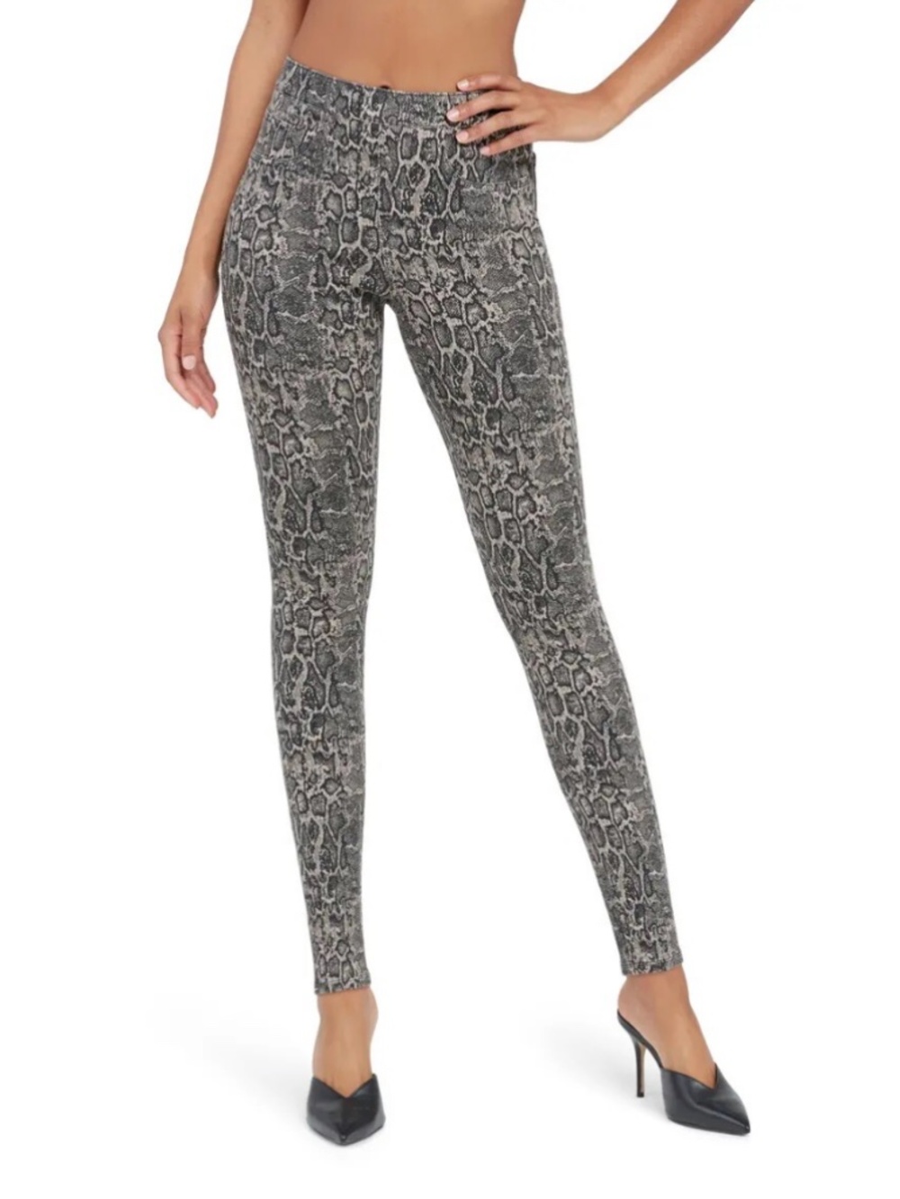 Spanx Ankle Jean-ish® Leggings in Taupe Snakeskin
